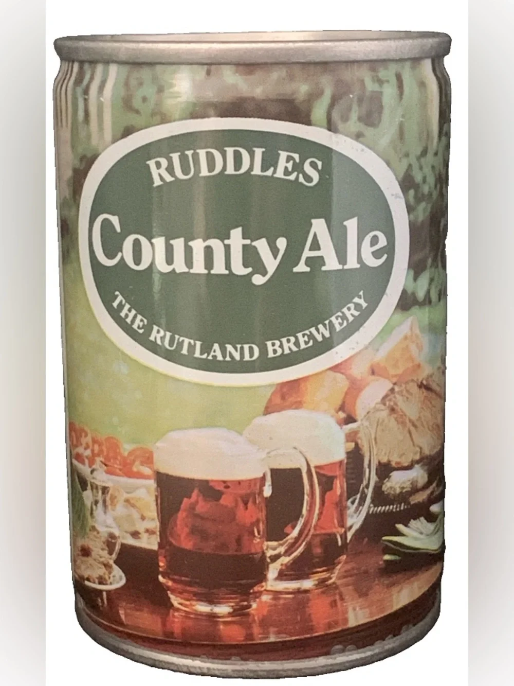 Vintage Beer Can Ruddles County Ale 8.31 Oz Pull Tab Empty Steel Can England